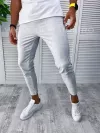 Pantaloni barbati gri deschis smart casual B2496 